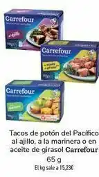 Carrefour Tacos de potón del pacífico al ajillo, a la marinera o en aceite de girasol carrefour oferta