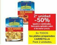 Carrefour En todos los platos preparados carretilla oferta