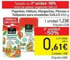 Carrefour Pajaritas, hélices, margaritas, plumas o tulipanes para ensaldas gallo oferta