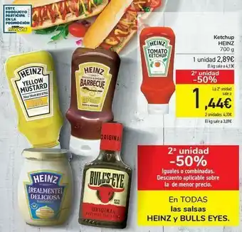Carrefour En todas las salsas heinz y bulls eyes oferta