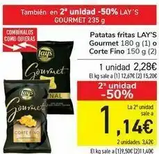 Carrefour Patatas fritas lay's gourmet, corte fino oferta