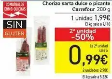 Carrefour Chorizo sarta dulce o picantes carrefour oferta