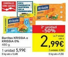 Carrefour Barritas krissia o krissia 0% oferta