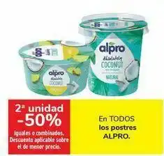 Carrefour En todos los postres alpro oferta