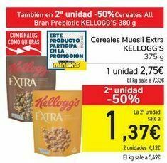 Carrefour Cereales muesli extra kellogg's oferta