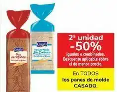 Carrefour En todos los panes de molde casado oferta