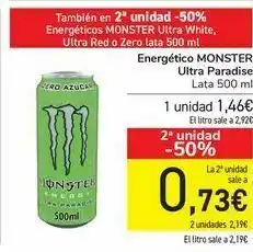 Carrefour Energéticos monster ultra paradise oferta