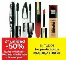 Carrefour En todos los productos de maquillaje loreal oferta