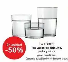 Carrefour En todos los vasos de chiquito, pinta y sidra oferta