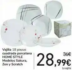 Vajilla cuadrada carrefour sale