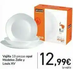 Carrefour Vajilla opa modelos zelie y louis xv oferta