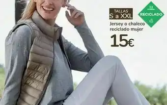 Carrefour Jersey o chaleco reciclado mujer oferta
