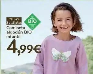Carrefour Camiseta algodón bio infantil oferta