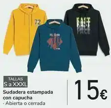 Carrefour Sudadera estopada con capucha oferta
