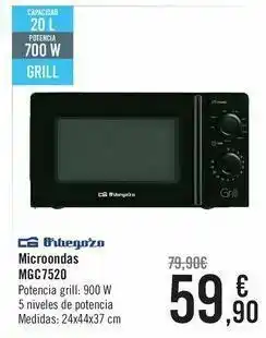 Carrefour Orbegozo microondas mgc7520 oferta