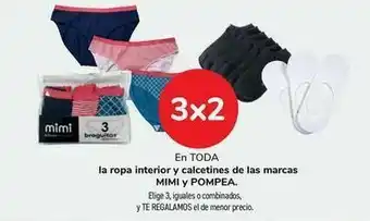 Carrefour En toda la ropa interior y calcetines de las marcas mimi y pompea oferta