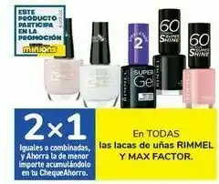 Nike En todas las lacas de uñas rimmel y max factor oferta