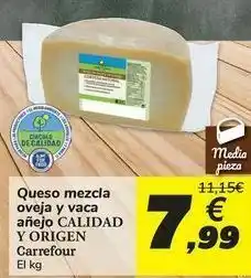 Nike Queso mezcla oveja y vaca añejo carrefour oferta