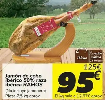 Jamón de cebo ibérico 50% raza ibérica ramos