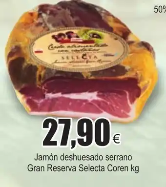 FROIZ Jamón deshuasado serrano Gran Reserva Selecta Coren oferta