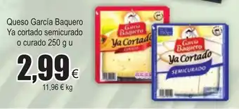 FROIZ Queso Garcia Baquero Ya Cortado 250gu oferta