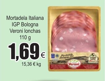 FROIZ Mortadela italiana IGP Bologna Veroni lonchas 110g oferta