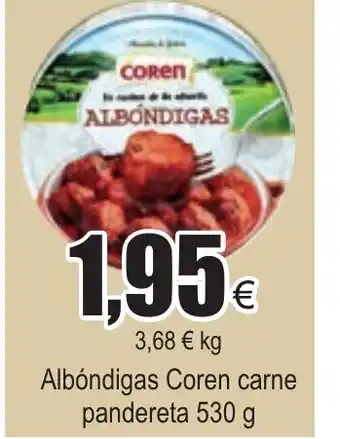 FROIZ Albóndigas Coren carne pandereta 530g oferta