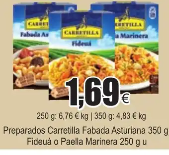 FROIZ Preparados Carretilla Fabada Asturiana 350g Fideáa o Paella Marinera 250gu oferta