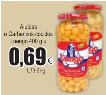 FROIZ Alubias o Garbanzos cocidos Luengo 400gu oferta