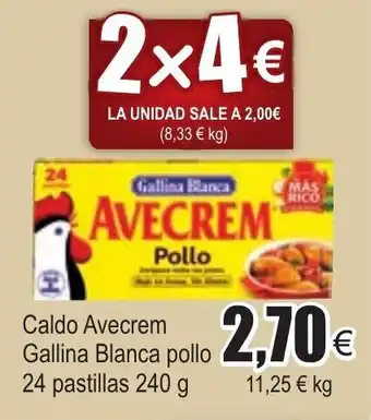 FROIZ Caldo Avecrem Gallina Blanca pollo pastillas 240g oferta