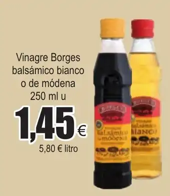 FROIZ Vinagre Borges balsámico bianco o de módena 250ml u oferta