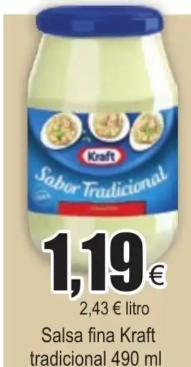 FROIZ Salsa fina Kraft tradicional 490ml oferta
