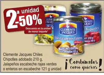 FROIZ Clemente jacques Chiles Chipoties adobado 210g oferta