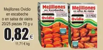 FROIZ Mejillones Ovidio en escabetche o en salsa de viera oferta