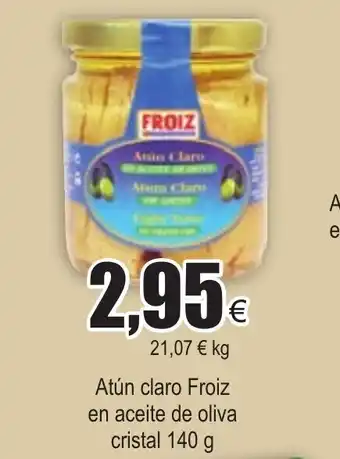 FROIZ Froiz Atún claro en aceite de oliva cristal 140g oferta