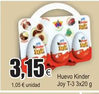 FROIZ Huevo Kinder Jot T-3 3 x20g oferta