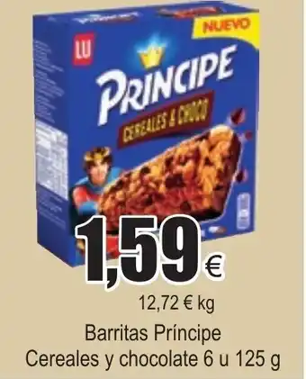 FROIZ Barritas Príncipe Cereales y chocolates 6u 125g oferta