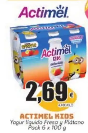 FROIZ Actimel Kids Yogur liquido fresa y Plátano 6 x 100g oferta