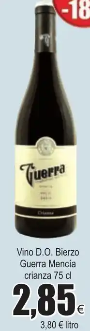 FROIZ Vino D.O Bierzo Guerra Mencia crianza 75cl oferta