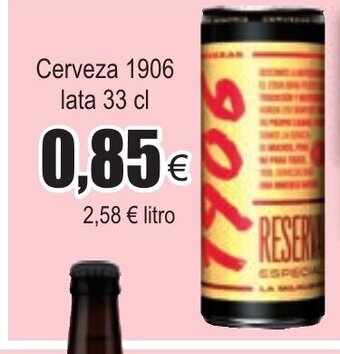 FROIZ Cerveza 1906 lata 33cl oferta