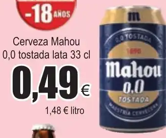FROIZ Mahou cerveza O,O Tostada lata 22cl oferta
