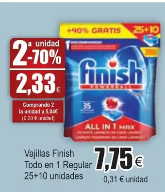 FROIZ Finish Vajillas TOdo en 1 Regular oferta