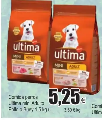 FROIZ Comida Perros Ultima mini Adulto Pollo o Buey 1,5kg oferta