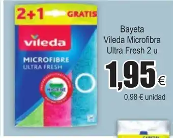 FROIZ Vileda Bayeta Microfibra Ultra Fresh 2u oferta