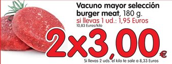 Alimerka Vacuno mayor selección burger meat, 180 g oferta