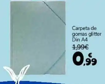 Carrefour Carpeta De Gomas Glitter Din A4 oferta