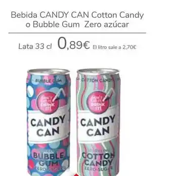 Carrefour Bebida Candy Can Cotton Candy O Bubble Gum Zero Azúcar oferta