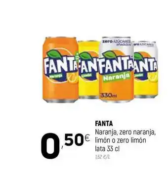 Coviran Fanta Naranja Zero Naranja Limón O Zero Limón 33cl oferta