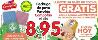 Alimerka Campofrío Pechuga de pavo Pavofrío el kilo, GRATIS Campofrío De Pechuga de Pavo 300 gramos oferta
