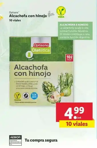 Lidl Optisana Alcachofa Con Hinojo oferta